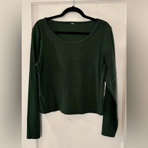 Pact Women's Mountain View Stretch Rib Crop Long Sleeve Top 2X